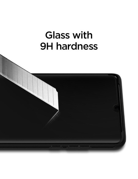 Spigen Glas.tR Plonas grūdintas stiklas, skirtas Huawei P30 Pro - juodas Spigen Glas.tR Plonas grūdintas stiklas, skirtas Huawei P30 Pro - juodas