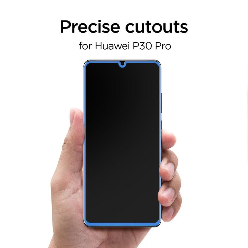 Spigen Glas.tR Plonas grūdintas stiklas, skirtas Huawei P30 Pro - juodas