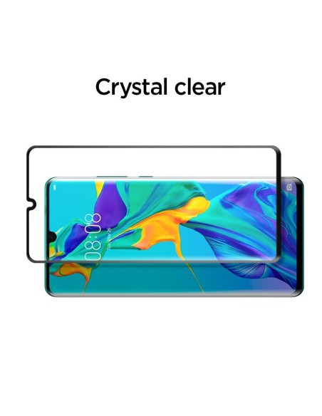 Spigen Glas.tR Plonas grūdintas stiklas, skirtas Huawei P30 Pro - juodas Spigen Glas.tR Plonas grūdintas stiklas, skirtas Huawei P30 Pro - juodas