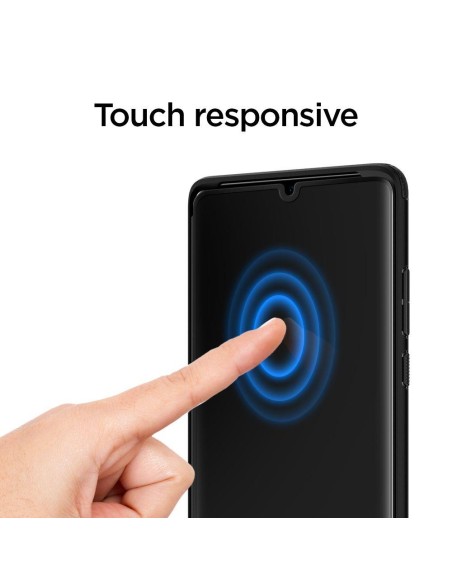 Spigen Glas.tR Plonas grūdintas stiklas, skirtas Huawei P30 Pro - juodas Spigen Glas.tR Plonas grūdintas stiklas, skirtas Huawei P30 Pro - juodas