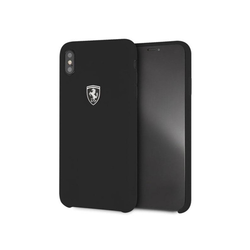 Ferrari Silicone Off Track dėklas iPhone Xs Max - juodas