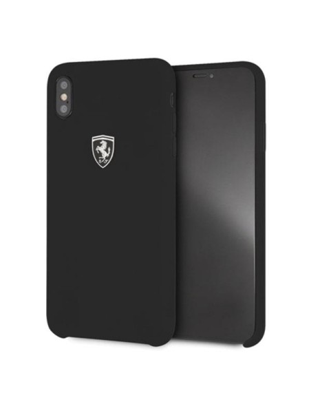 Ferrari Silicone Off Track dėklas iPhone Xs Max - juodas Ferrari Silicone Off Track dėklas iPhone Xs Max - juodas