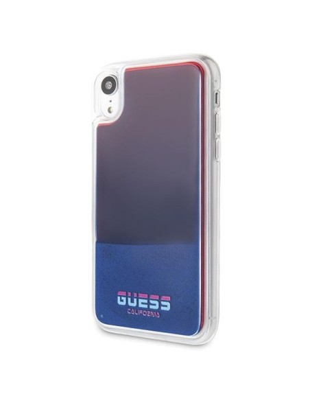 Guess California Glow tamsiame dėkle, skirta iPhone Xr – raudona Guess California Glow tamsiame dėkle, skirta iPhone Xr – raudona
