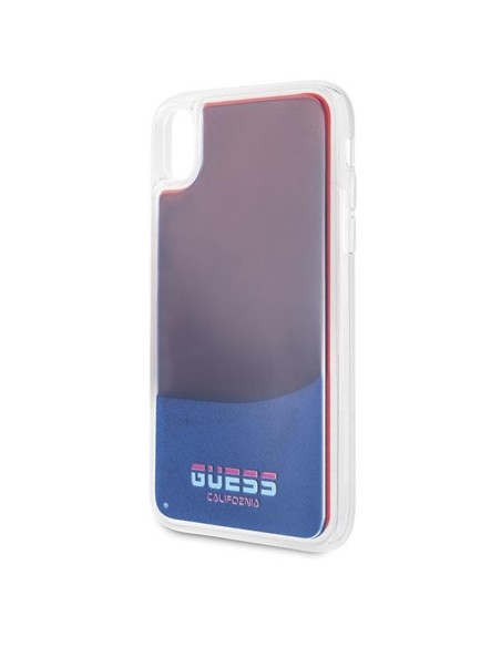 Guess California Glow tamsiame dėkle, skirta iPhone Xr – raudona Guess California Glow tamsiame dėkle, skirta iPhone Xr – raudona