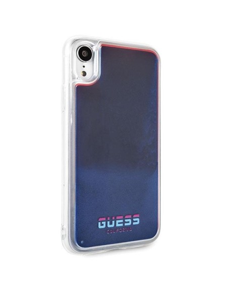 Guess California Glow tamsiame dėkle, skirta iPhone Xr – raudona Guess California Glow tamsiame dėkle, skirta iPhone Xr – raudona