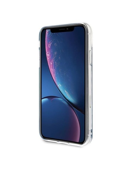 Guess California Glow tamsiame dėkle, skirta iPhone Xr – raudona Guess California Glow tamsiame dėkle, skirta iPhone Xr – raudona