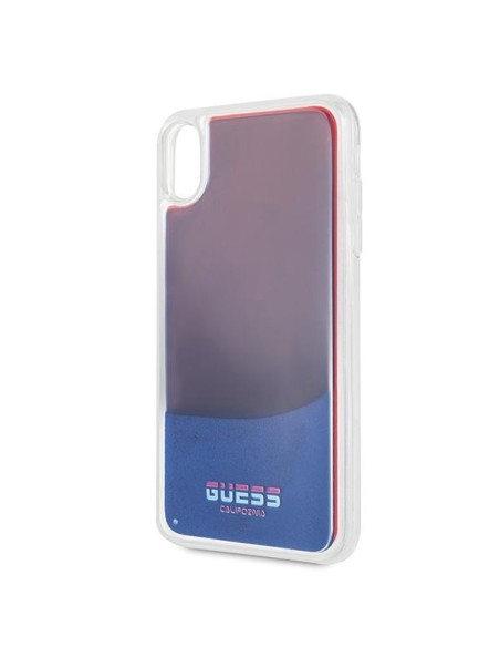 Guess California Glow tamsiame dėkle, skirta iPhone Xs Max – raudona Guess California Glow tamsiame dėkle, skirta iPhone Xs Max – raudona