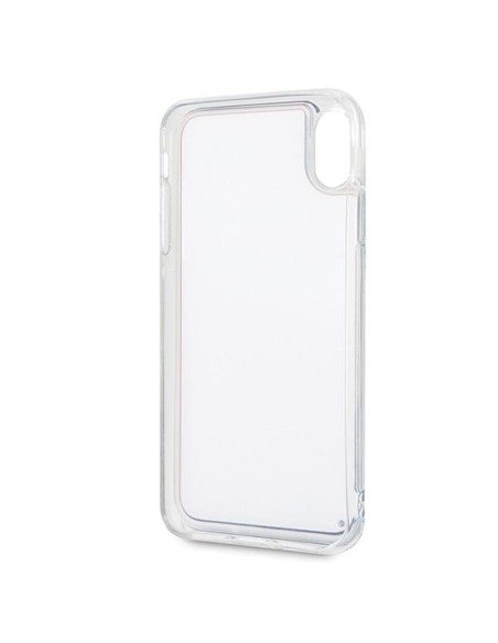 Guess California Glow tamsiame dėkle, skirta iPhone Xs Max – raudona Guess California Glow tamsiame dėkle, skirta iPhone Xs Max – raudona