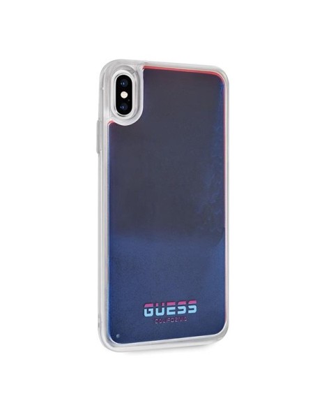 Guess California Glow tamsiame dėkle, skirta iPhone Xs Max – raudona Guess California Glow tamsiame dėkle, skirta iPhone Xs Max – raudona