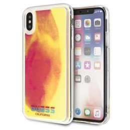 Guess California Glow tamsiame dėkle, skirta iPhone X / Xs - rožinė