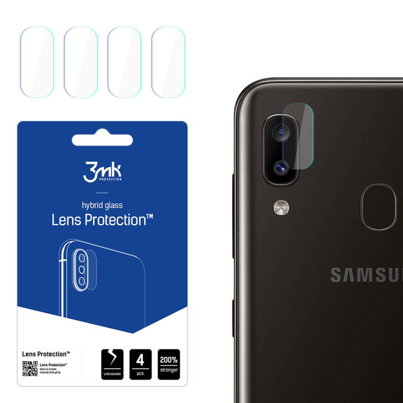 3mk Lens Protection™ hibridinis fotoaparato stiklas, skirtas Samsung Galaxy A20e