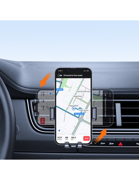 Juodas automobilinio telefono laikiklis orlaidei Juodas automobilinio telefono laikiklis orlaidei