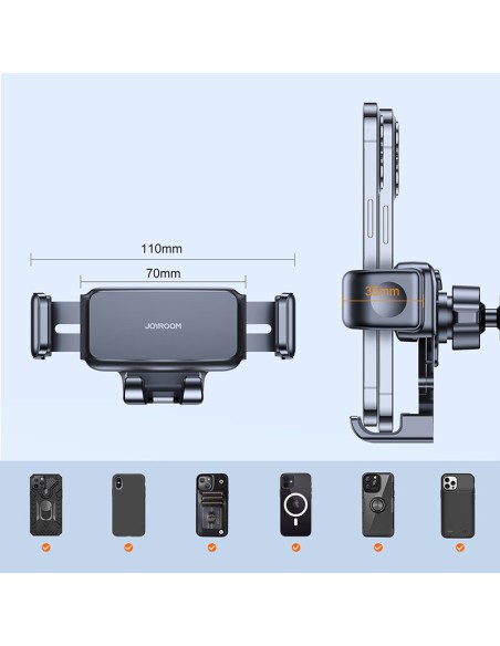 Juodas automobilinio telefono laikiklis orlaidei Juodas automobilinio telefono laikiklis orlaidei