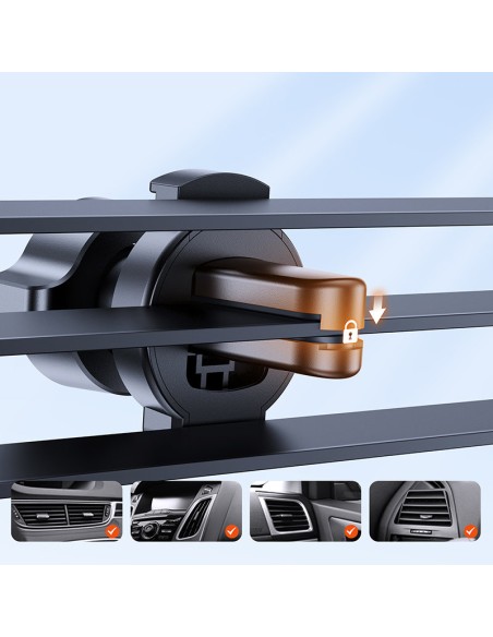 Juodas automobilinio telefono laikiklis orlaidei Juodas automobilinio telefono laikiklis orlaidei