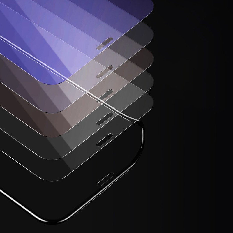 Baseus viso ekrano grūdintas stiklas su rėmeliu 0.23mm 9H iPhone 11 / iPhone XR 2 vnt + padėties nustatymo reguliatorius...