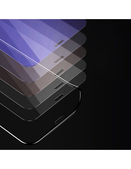 Baseus viso ekrano grūdintas stiklas su rėmeliu 0.23mm 9H iPhone 11 / iPhone XR 2 vnt + padėties nustatymo reguliatorius...