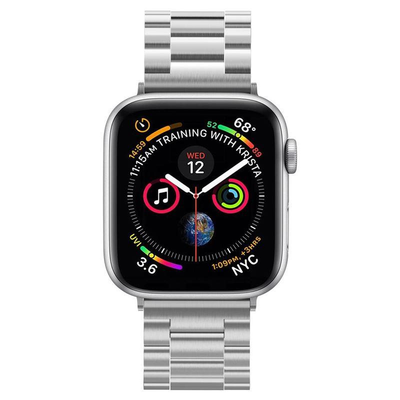 Spigen Modern Fit apyrankė, skirta Apple Watch 4/ 5/ 6/ 7/ 8/ 9/ SE/ Ultra (42/ 44/ 45/ 49 mm) – sidabrinė