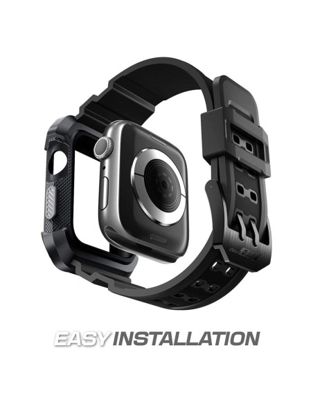 Supcase Unicorn Beetle Pro dėklas su dirželiu, skirtas Apple Watch 4/ 5/ 6/ 7/ 8/ SE (44/ 45 mm) – juodas Supcase Unicorn Beetle Pro dėklas su dirželiu, skirtas Apple Watch 4/ 5/ 6/ 7/ 8/ SE (44/ 45 mm) – juodas
