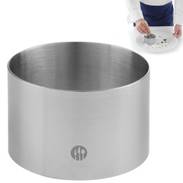 Nerūdijančio plieno konditerijos šefo žiedas sk. 90 mm aukščio 45 mm - Hendi 512302