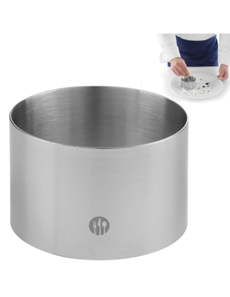 Nerūdijančio plieno konditerijos šefo žiedas sk. 90 mm aukščio 45 mm - Hendi 512302 Nerūdijančio plieno konditerijos šefo žiedas sk. 90 mm aukščio 45 mm - Hendi 512302