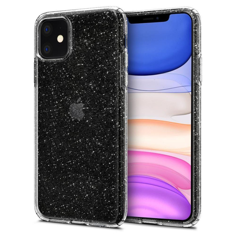 Spigen Liquid Crystal dėklas iPhone 11 - skaidrus ir blizgantis