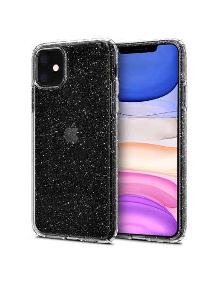 Spigen Liquid Crystal dėklas iPhone 11 - skaidrus ir blizgantis