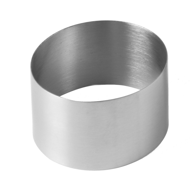 Nerūdijančio plieno konditerijos šefo žiedas sk. 90 mm aukščio 45 mm - Hendi 512302