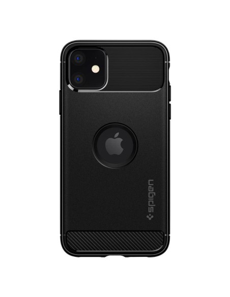 Spigen Rugged Armor dėklas, skirtas iPhone 11 - matinė juoda