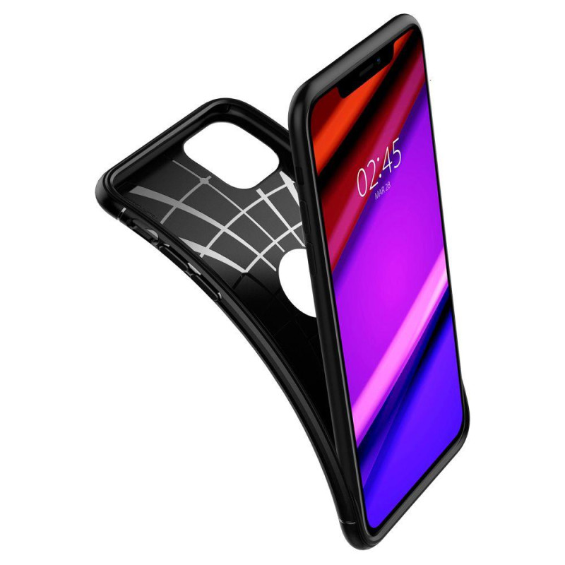 Spigen Rugged Armor dėklas, skirtas iPhone 11 - matinė juoda