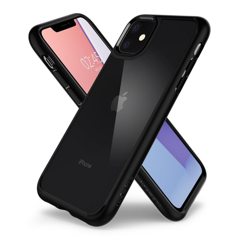 Spigen Ultra Hybrid dėklas, skirtas iPhone 11 - matinė juoda