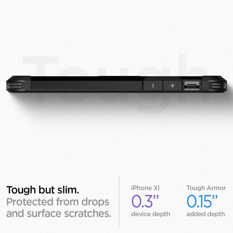 Spigen Tough Armor dėklas iPhone 11 - juodas