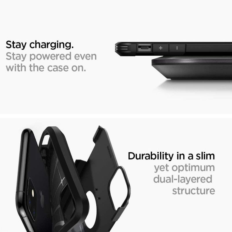 Spigen Tough Armor dėklas iPhone 11 - juodas