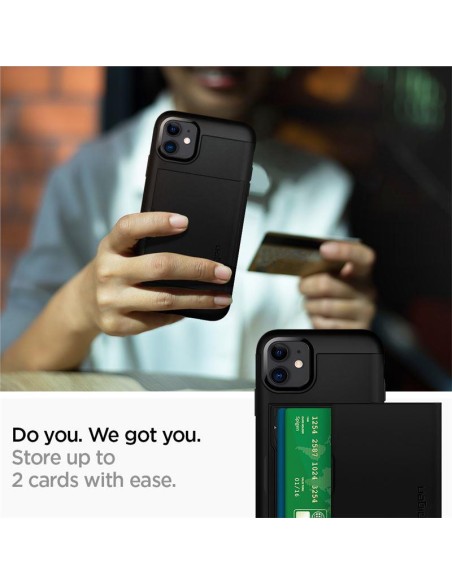 Spigen Slim Armor CS dėklas iPhone 11 - juodas