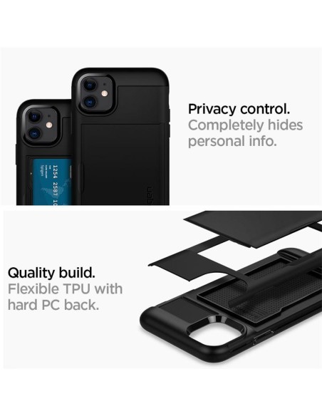Spigen Slim Armor CS dėklas iPhone 11 - juodas