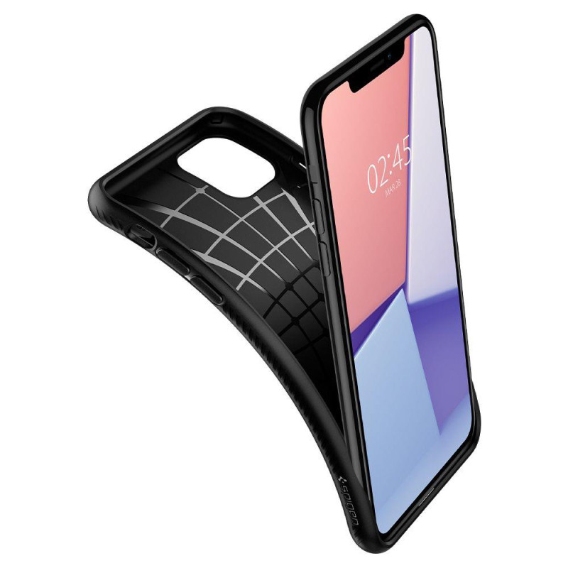 Spigen Liquid Air dėklas, skirtas iPhone 11 Pro Max - matinė juoda