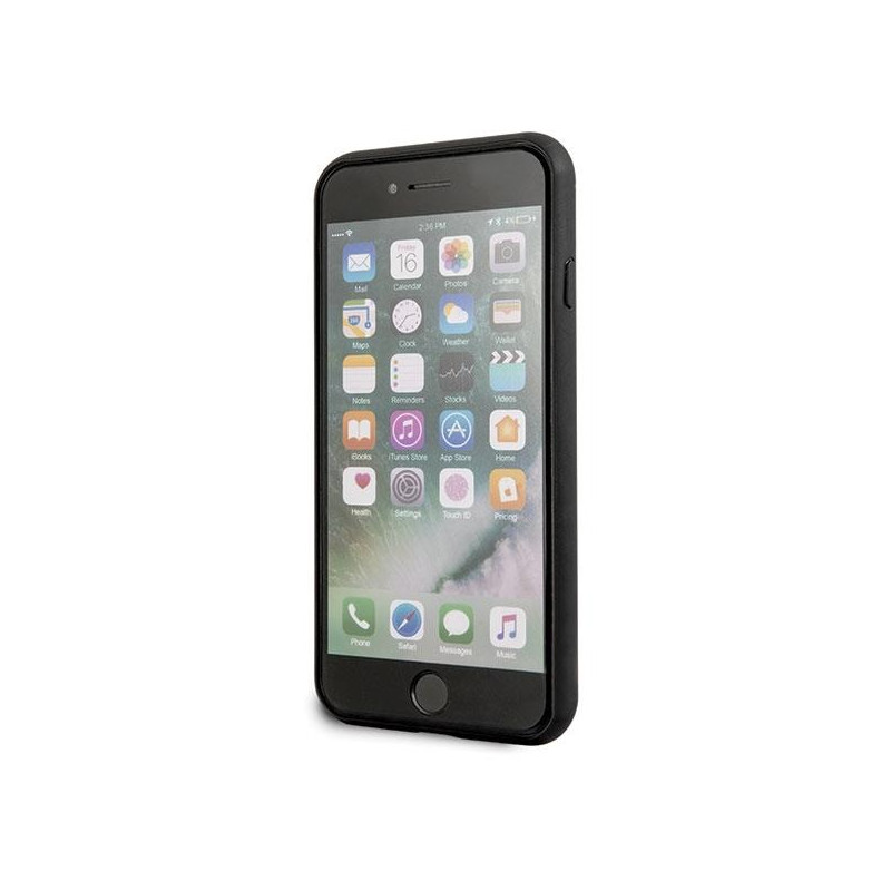 Karl Lagerfeld Signature Glitter dėklas, skirtas iPhone 7 / 8 / SE 2020 / SE 2022 - raudonas