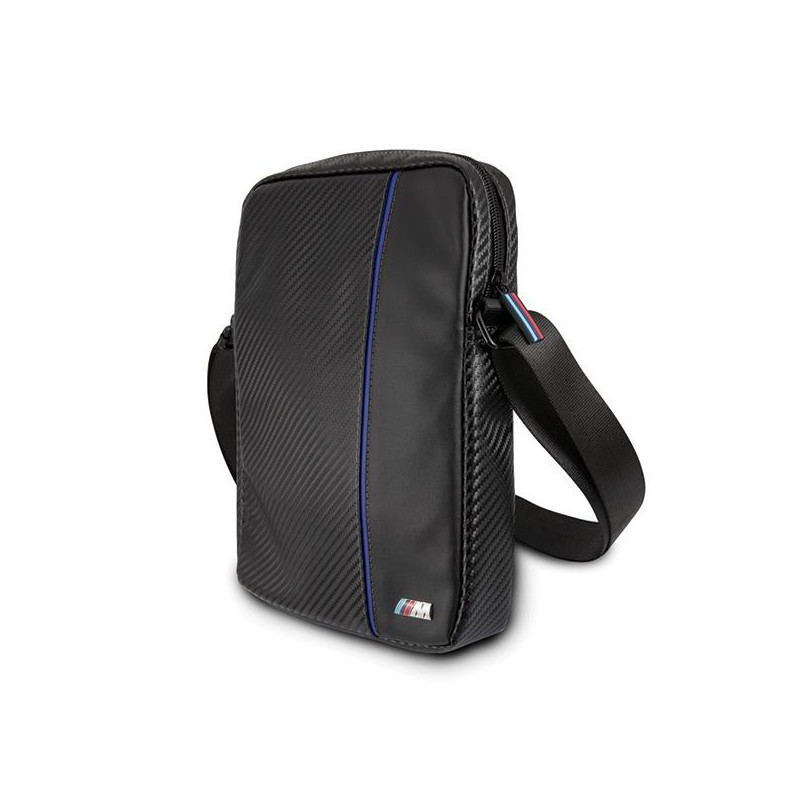 BMW Carbon & Blue Stripe krepšys 8" planšetiniam kompiuteriui - juodas