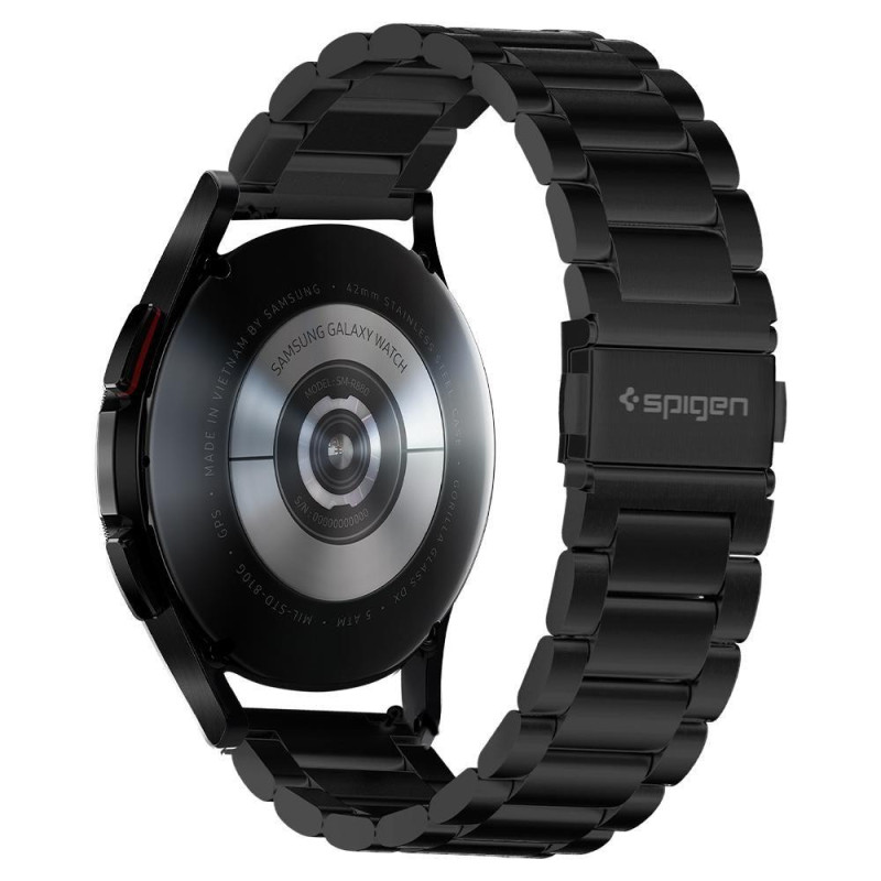 Spigen Modern Fit dirželis, skirtas Samsung Galaxy Watch 4 / 5 / 5 Pro / 6 - juodas