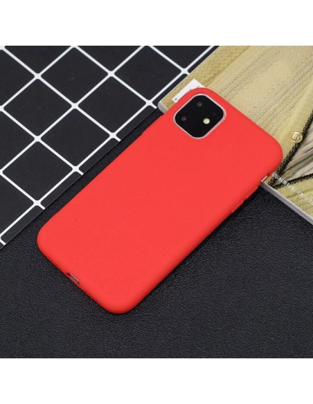 Silicone Case lankstus silikoninis dėklo dangtelis skirtas iPhone 11 Pro raudonas