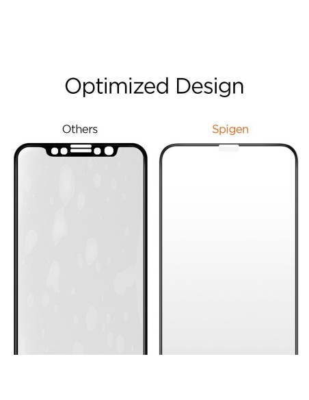 Spigen Glass FC grūdintas stiklas skirtas iPhone 11 Pro - juodas 2 vnt. Spigen Glass FC grūdintas stiklas skirtas iPhone 11 Pro - juodas 2 vnt.