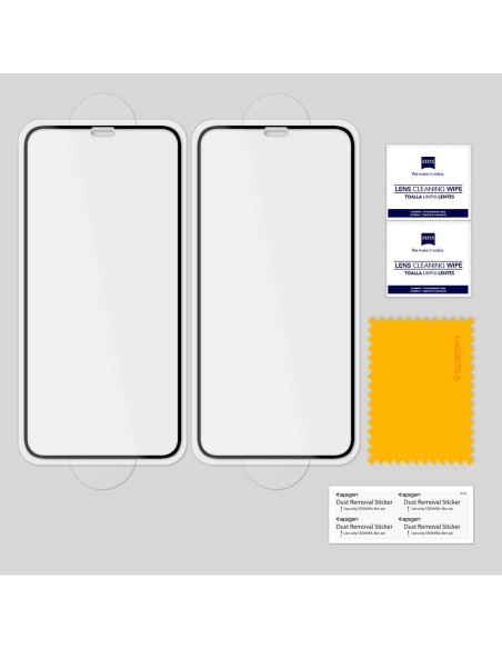 Spigen Glass FC grūdintas stiklas skirtas iPhone 11 Pro - juodas 2 vnt. Spigen Glass FC grūdintas stiklas skirtas iPhone 11 Pro - juodas 2 vnt.