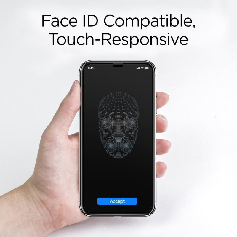 Spigen Glass FC grūdintas stiklas skirtas iPhone 11 Pro - juodas 2 vnt.