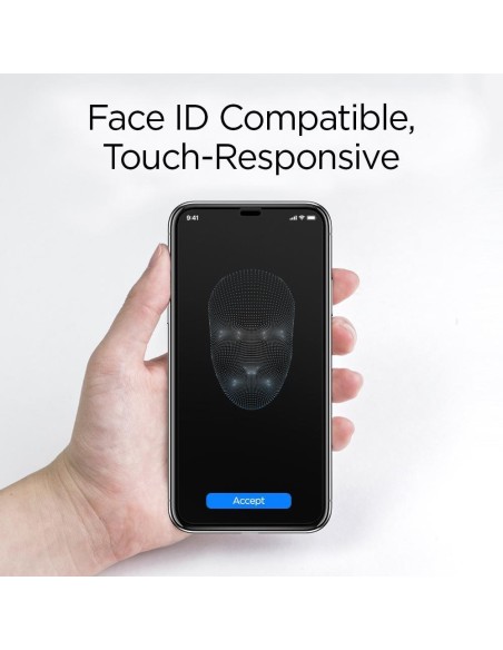 Spigen Glass FC grūdintas stiklas skirtas iPhone 11 Pro - juodas 2 vnt. Spigen Glass FC grūdintas stiklas skirtas iPhone 11 Pro - juodas 2 vnt.