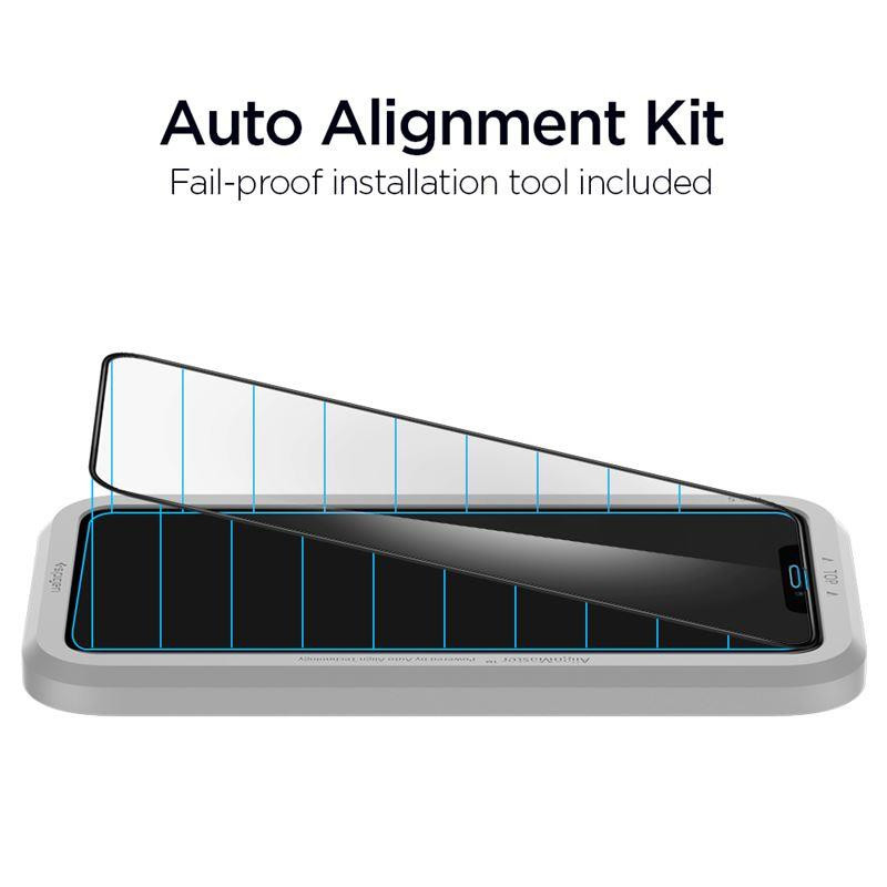 Spigen ALM Glass FC grūdintas stiklas skirtas iPhone 11 Pro Max - juodas