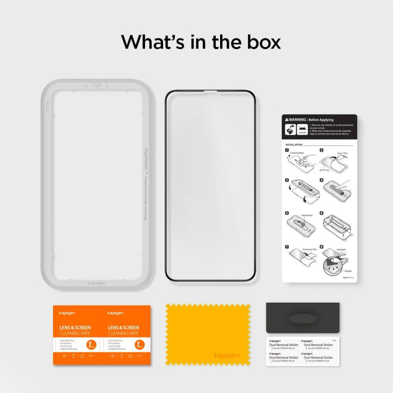 Spigen ALM Glass FC grūdintas stiklas skirtas iPhone 11 Pro Max - juodas