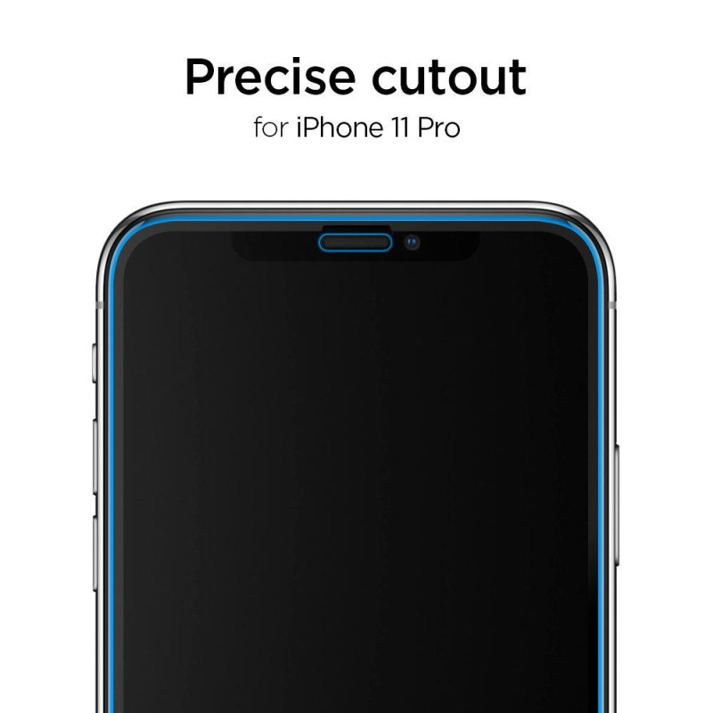 Spigen ALM Glass FC grūdintas stiklas skirtas iPhone 11 Pro Max - juodas