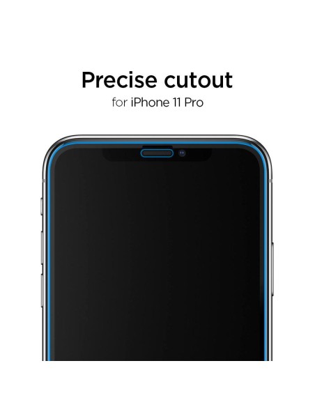 Spigen ALM Glass FC grūdintas stiklas skirtas iPhone 11 Pro Max - juodas Spigen ALM Glass FC grūdintas stiklas skirtas iPhone 11 Pro Max - juodas