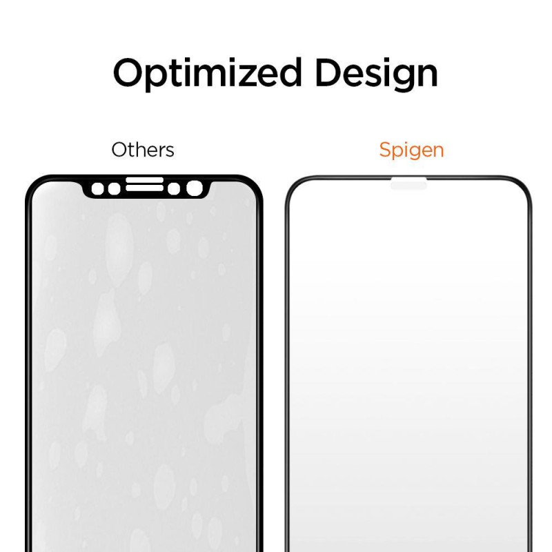 Spigen ALM Glass FC grūdintas stiklas skirtas iPhone 11 Pro Max - juodas