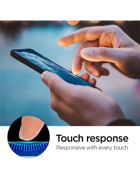 Spigen ALM Glass FC grūdintas stiklas skirtas iPhone 11 Pro Max - juodas Spigen ALM Glass FC grūdintas stiklas skirtas iPhone 11 Pro Max - juodas
