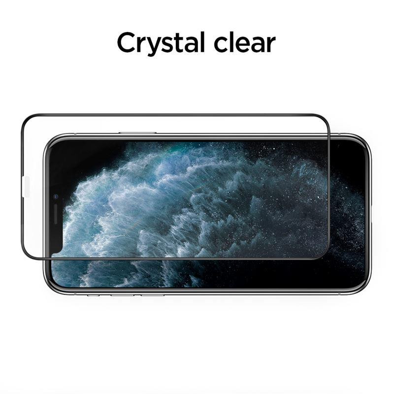 Spigen ALM Glass FC grūdintas stiklas skirtas iPhone 11 Pro Max - juodas